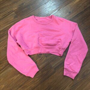 Factorie Cropped Crew Neck Sweater Women’s Pink Casual Pullover